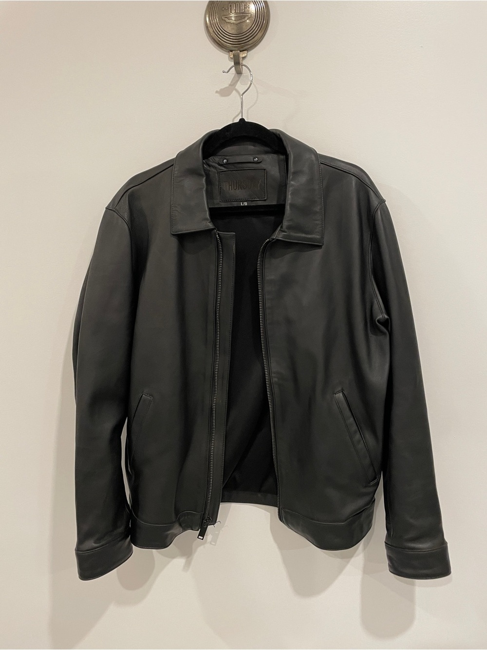 Thursday Boot Company Keanu Black Leather Jacket - Men's Large